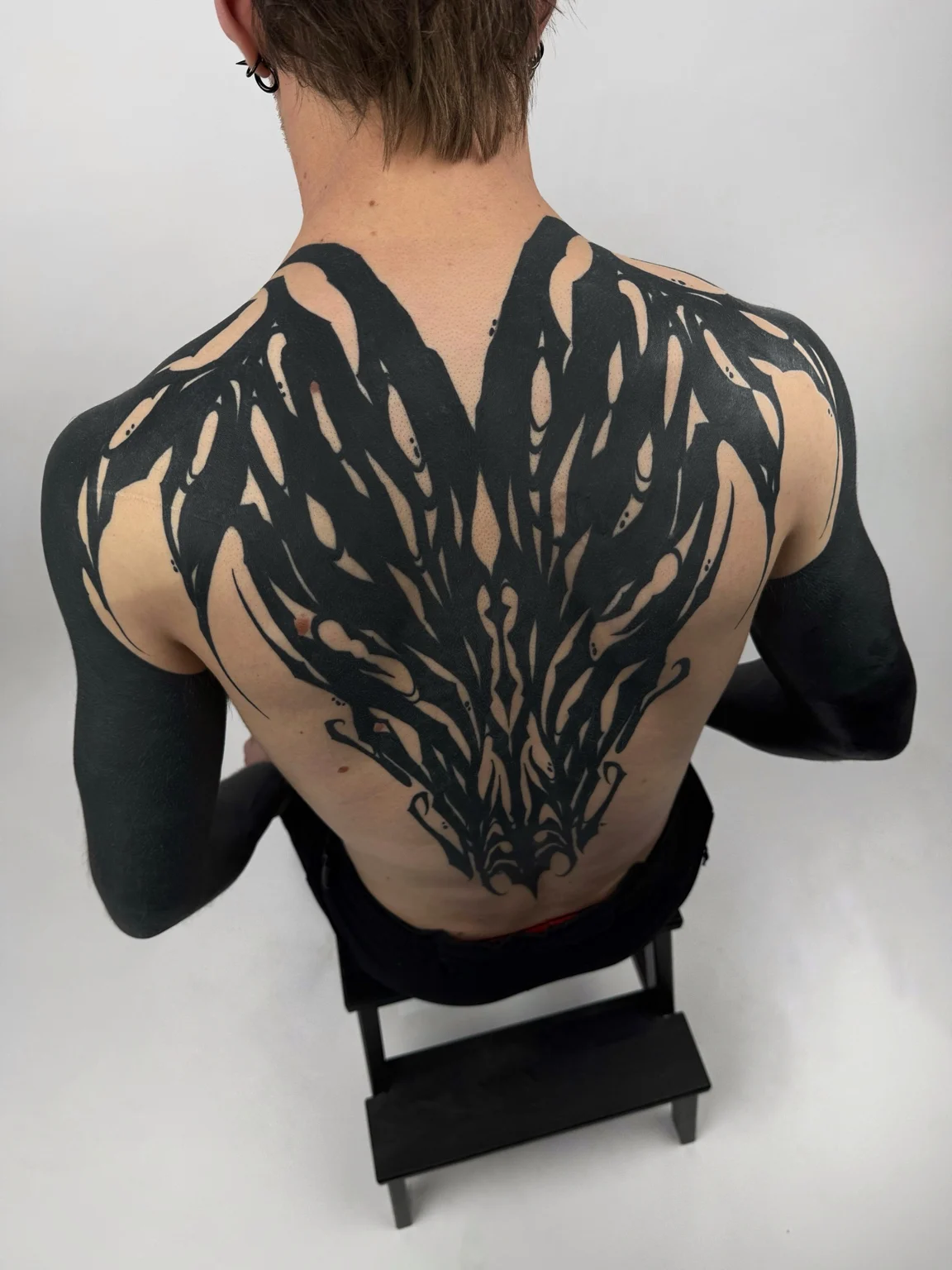 Full back blackwork