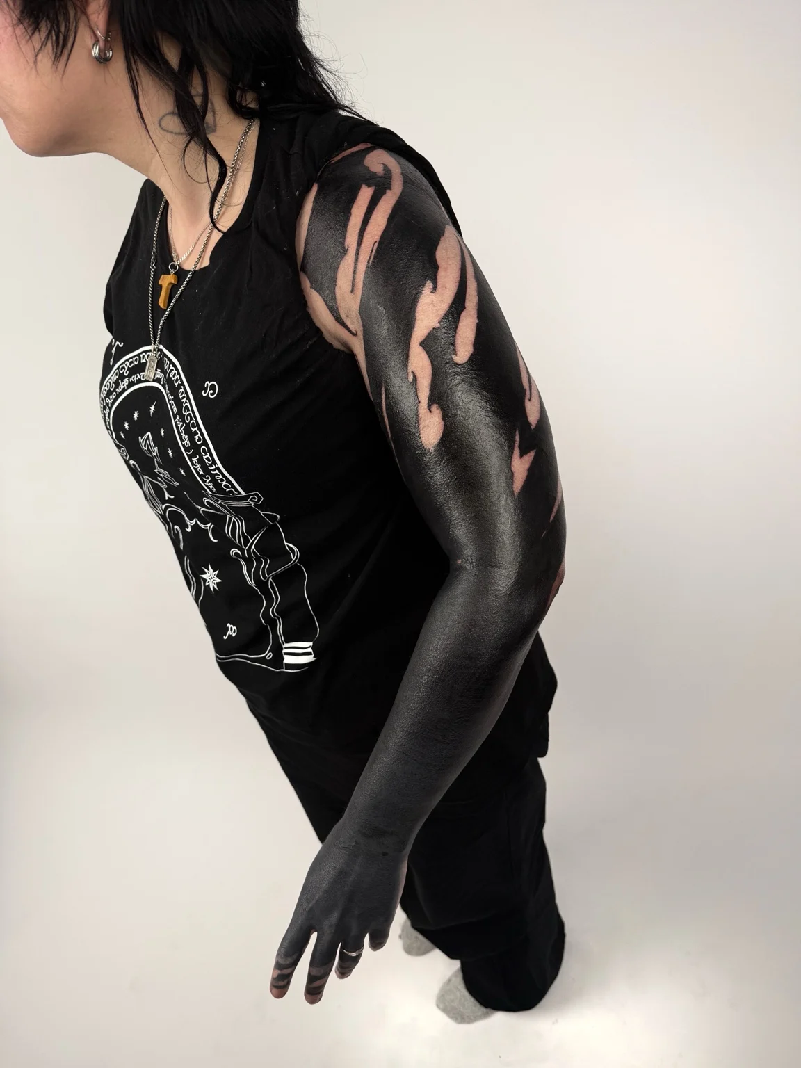 Heavy blackwork sleeve